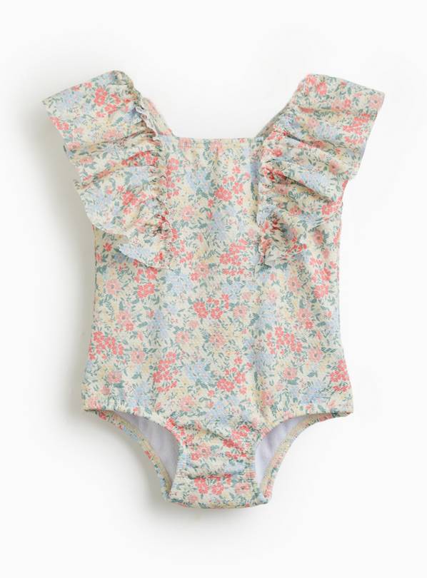 Floral Frill Sleeve Swimsuit 18-24 months